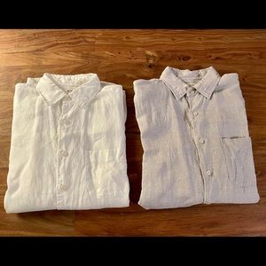 Uniqlo 100% Linen Shirts - set of 2